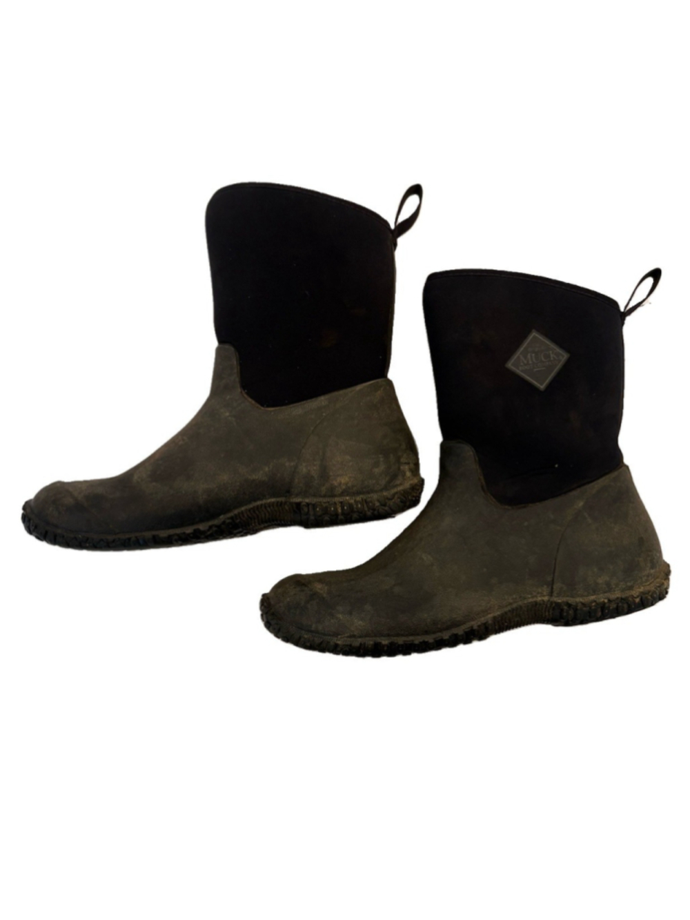Muck Boot Co Womens 10 Black Mid Calf Rubber Neoprene Waterproof Rain Snow Boots